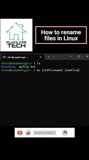 How to RENAME Files in Linux via Command Line #linux #tech