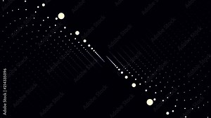Futuristic technology video animation with moving object and lights, loop. Futuristic video animation with glowing particle object Stock Video