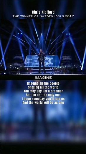 Imagine | Chris Klafford (The Winner of Sweden Idols 2017) #stopwar