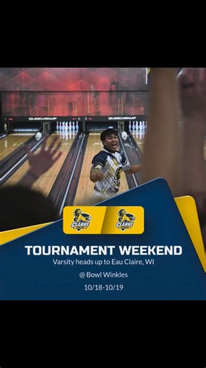 Clarke bowling men’s & women’s varsity are competing up in Eau Claire, Wisconsin for the Stout Open. Competition begins at 9:20 am! Men’s varsity will be live streaming on Jackie Reuters Facebook page : https://nam10.safelinks.protection.outlook.com/?url=https://www.facebook.com/jackie.reuter.10&data=05|02|brooke.green@clarke.edu|59f2988a3b174f5f234308de0da3680b|e0eb792d60cf44d7a696e7a36aa1400b|0|0|638963192626969405|Unknown|TWFpbGZsb3d8eyJFbXB0eU1hcGkiOnRydWUsIlYiOiIwLjAuMDAwMCIsIlAiOiJXaW4zMiI