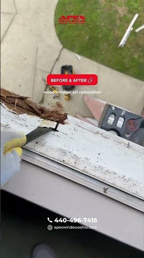 Wood Window Sill Restoration in East Cleveland, OH | Rotten to Restored by Apex