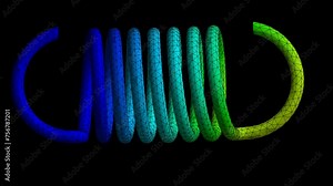 Mechanic simulation engineering - Comprehensive analysis of spring displacement and stress Stock Video