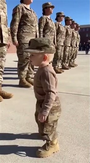 Baby Commander Takes Over Army Training | Viral Moment #army #usarmy #drillsergeant