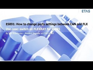 How to change port settings on ES891 from CAN to FLX