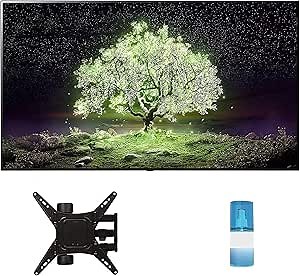 LG OLED65A1PUA 65" A1 Series OLED 4K Smart Ultra HD TV with a Walts TV Medium Full Motion Mount for 32"-65" Compatible TV's and a Walts HDTV Screen Cleaner Kit (2021)(Used)