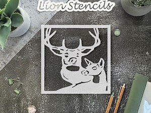 Deer Stencil Reusable Wildlife Animal Template for Nature Crafts, Outdoor Projects & Rustic Home Decor 5.5 X 5.5 - Etsy Australia