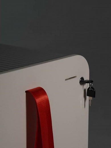 UF Mobile File Cabinet | Architectural Tambour Pedestal for Creative Spaces