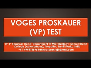 Voges Proskauer (VP) Test