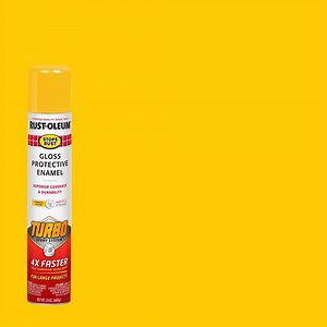 Rust-Oleum Stops Rust 24 oz. Turbo Spray System Gloss Sunburst Yellow Spray Paint (Case of 6) 393376