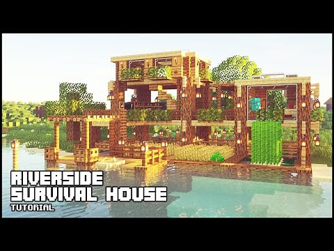Minecraft: How To Build A Riverside Survival House (TUTORIAL)