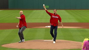 Otero, Lewis throw the 1st pitch