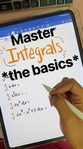 Learn how to integrate *the basics* #math #calculus #integrals