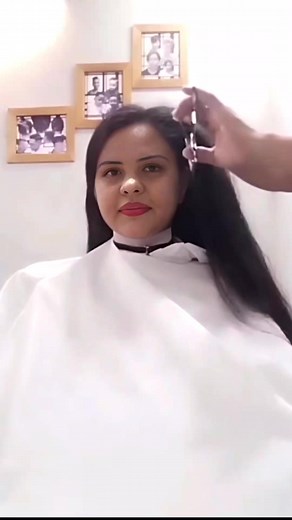 black long hair cut to buzz#haircut #baldgirl #headshave #pixiecut #buzzcut