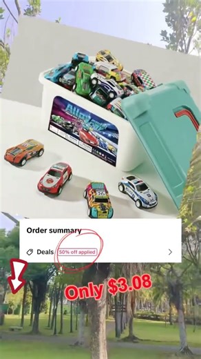 Mini Car Toys with Storage Box