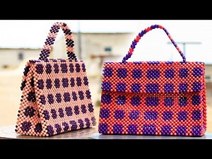 How to make a bag using beads with the latest 2022 design. 2022. #beadedbag #beadedbagtutorial