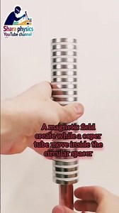 Copper Tube Moving Inside Iron Spacer | Magnetic Field Effect & Motion Impact ,#magnate #physics