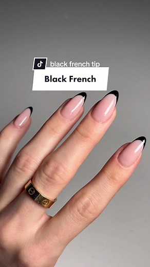 Sublime Black French Tip Nail Designs 🖤