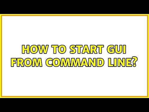 Ubuntu: How to start GUI from command line?