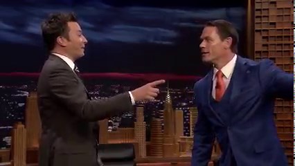 John Cena uses Jimmy to demonstrate the "Lightning Fist" move he learned on set and added to his WWE Five Moves of Doom. #FallonFlashback | The Tonight Show Starring Jimmy Fallon