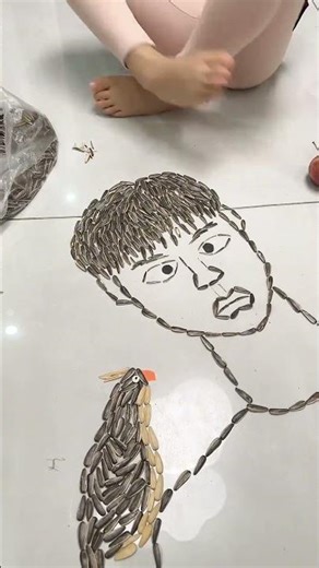 Dad sacrifices for art, but the parrot is innocent.
