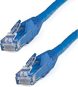 StarTech 5ft CAT6 Ethernet Cable - Blue CAT 6 Gigabit Ethernet Wire -250Mhz 100W PoE RJ45 UTP Network Patch Cord Snagless with Strain Relief (N6PATCH5BL)