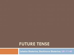 Future tense - SlideServe