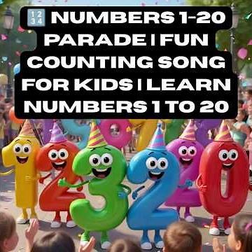 🔢 Numbers 1-20 Parade | Fun Counting Song for Kids | Learn Numbers 1 to 20#learningnumbers