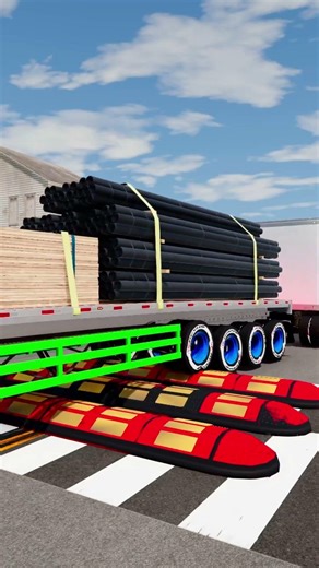 BeamNG.drive Truck vs Speed Bump E486