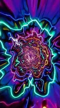 4K VIDEO - Electrified Aura Waves | Psychedelic Trance | Neon Fractal Visuals & Cosmic Journeys