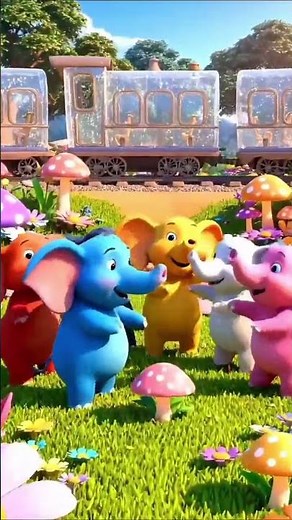 ​Hop aboard the Magical Elephant Train! 🐘🌈 Watch these colorful characters on a fun.