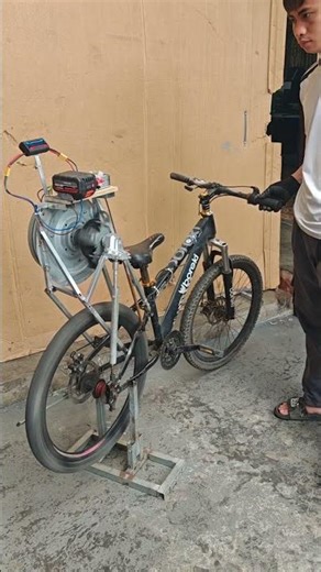 I built an electric bicycle from a washing machine motor. #bicycle #washingmachine #motor