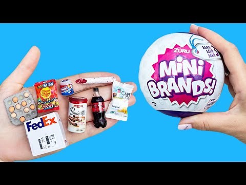 Unboxing mini brands and How to make Easy Miniature crafts !!!