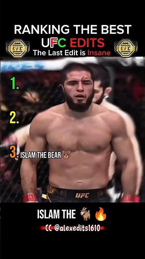 Ranking The Best UFC Edits! (The Last One Is Insane) 🤯 #shorts