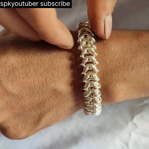 Make Your Own Silver Chainmail BRACELET with a Box Chain Design#spkyoutuber #jewellery