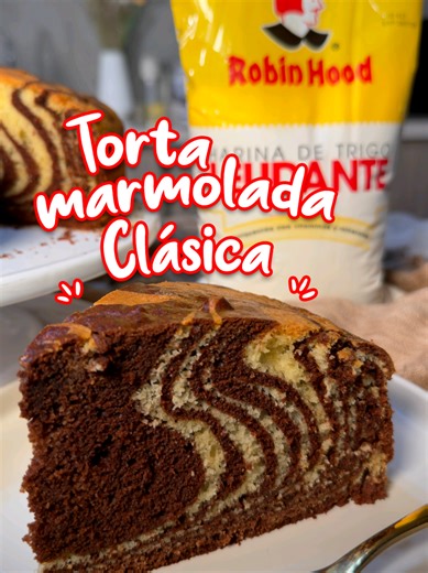 Torta Marmoleada Perfecta con Harina Robin Hood