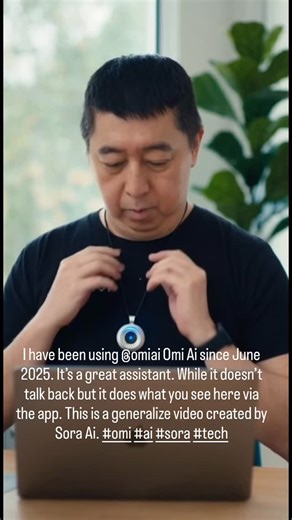 I have been using Omi Ai since June 2025. It’s a great assistant. While it doesn’t talk back but it does what you see here via the app. This is a generalize video created by Sora Ai. #omi #ai #sora #tech @omidotme | Media Design Imaging