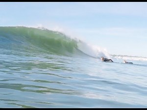 Narragansett Beach Surfing - June Swell - Raw GoPro