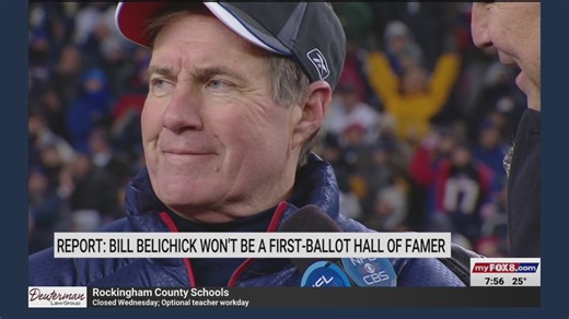 UNC coach Bill Belichick snubbed from Pro Football Hall of Fame