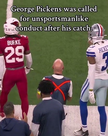 George Pickens was given an unsportsmanlike conduct for this