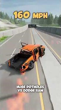 What speed is the safest for this Dodge Ram? 😵 #Beamng #Beamngdrive