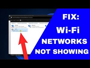 How to Fix: Wi-Fi Networks Not Showing Up in Windows 11