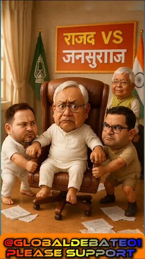 996K views · 71K reactions | 藍 राजद vs जनसुराज| lalu vs nitish vs Tejaswi vs PK | political satire | funny video  #funny #viral #PoliticalSatire #IndianPolitics #FunnyVideo #ComedyShorts #DesiSatire #parody #bhojpuri | GlobalDebate01 | Facebook