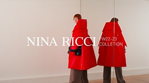 The Nina Ricci Fall/Winter 2022/2023 Collection For its digital show, Nina Ricci is offering an audiovisual journey into its studio and atelier to discover the process of creating the collection . As boldness and femininity have always been integral to its DNA, the Parisian fashion house is opening its doors to Ricci’s Faces, an eclectic bunch of talents from the creative industries, marking the beginning of a constantly collaborative chapter. Creative Direction: Nina Ricci Studio Director: Benn
