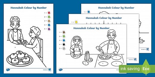 EYFS Hanukkah Colour-by-Number Activity