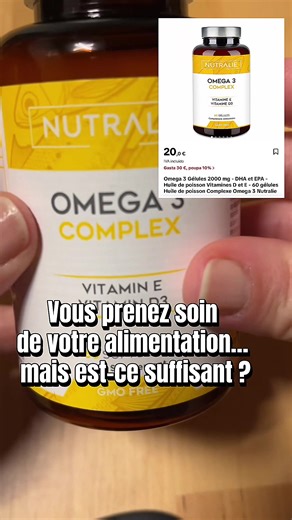 Omega 3 DHA EPA avec vitamines D3 et E 💊 Complément alimentaire simple et pratique pour le quotidien. 2000 mg – Sans OGM 🛒 Disponible sur TikTok Shop 🔥 Offre en cours #omega3 #dha #epa #complementalimentaire #tiktokshopfrance