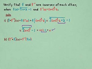 4.4.10 Verifying Inverses
