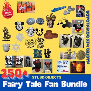 Fairy Tale 3D Printer STL Bundle – 250  Castles, Crowns, Characters, Cookie Cutters, Carriages & Decor - Etsy