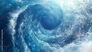 sea vortex background circular spin video animation background Seamless looping time-lapse 4k quality