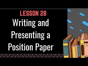 Grade 9 | Lesson 28 - Writing and Presenting a Position Paper | Teacher Adam Concepcion