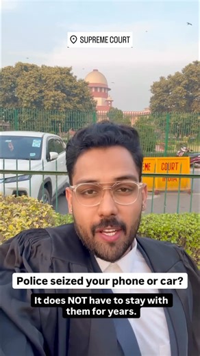 SURYA VARDHAN SHARMA | ADVOCATE on Instagram: "Police seized your phone, car, or valuables in a case? That doesn’t mean you’ll lose them for years. Under Indian criminal law, seized property can be released on Supurdari by the court, if keeping it is not required for investigation or trial. A simple application before the Judicial Magistrate can help you get your property back, subject to conditions. Save this reel and share it in public interest. Today’s legal awareness can prevent tomorrow’s t